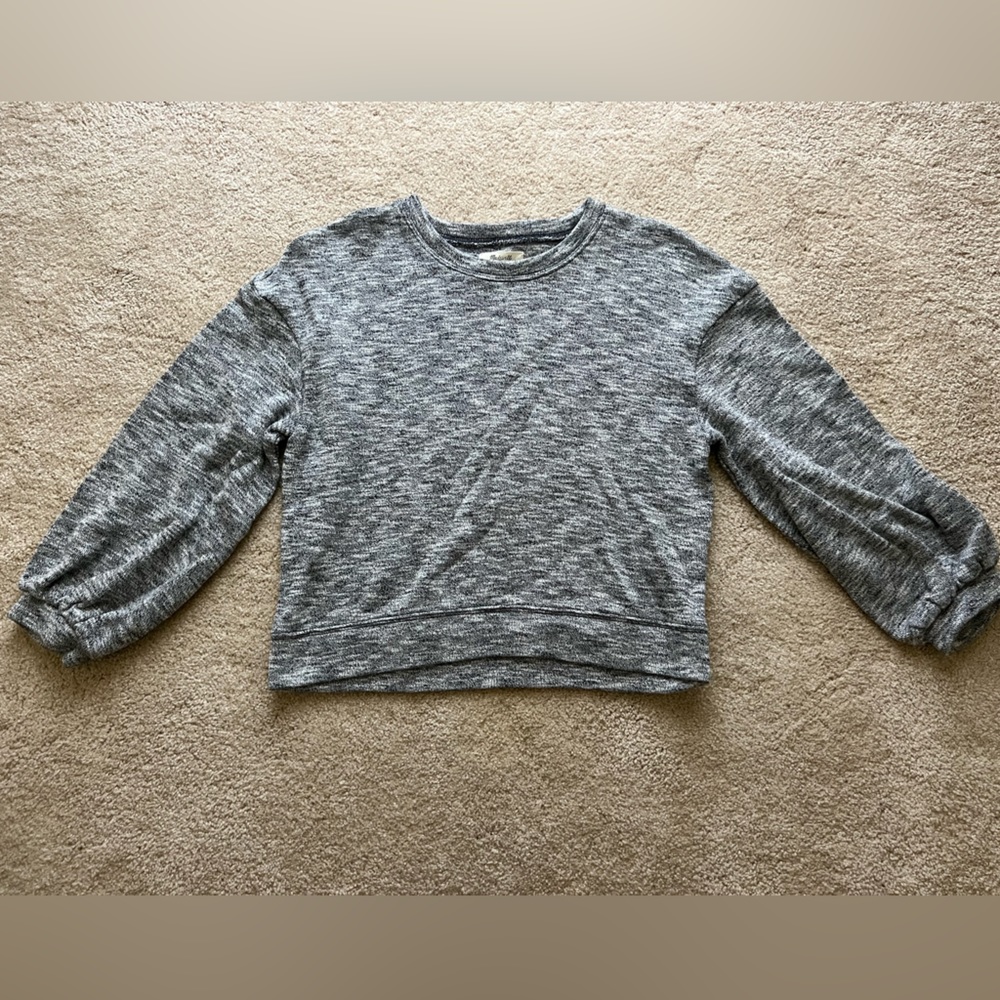 Madewell Crewneck Balloon Sleeves heather gray Size M